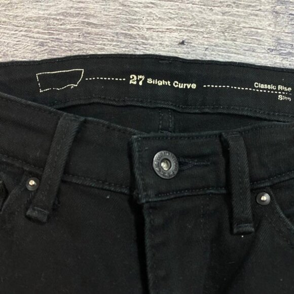 Levi's Black Denim Slight Curve Slim‎ Classic - Picture 7 of 11